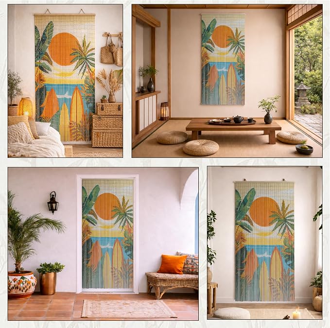Vietbud Décor Summer Vibe Bamboo Beaded Curtains - Image 6