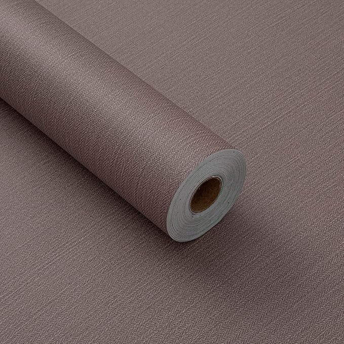 Haimin Fabric Wallpaper Textured Contact Paper Peel and Stick Faux Linen Wall - Image 4