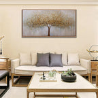Abstract Wall Art Gold Tree of Life Framed Artwork Canvas Painting Textured - Image 8