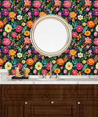 BOKEBEVE Watercolor Floral Wallpaper Peel and Stick Colorful Contact Paper - Image 3