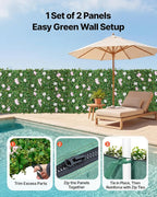 VEVOR Artificial Luxury‌ Flower Wall Backdrop, Each Panel 2 x 8 ft, Gorgeous 3D - Image 4
