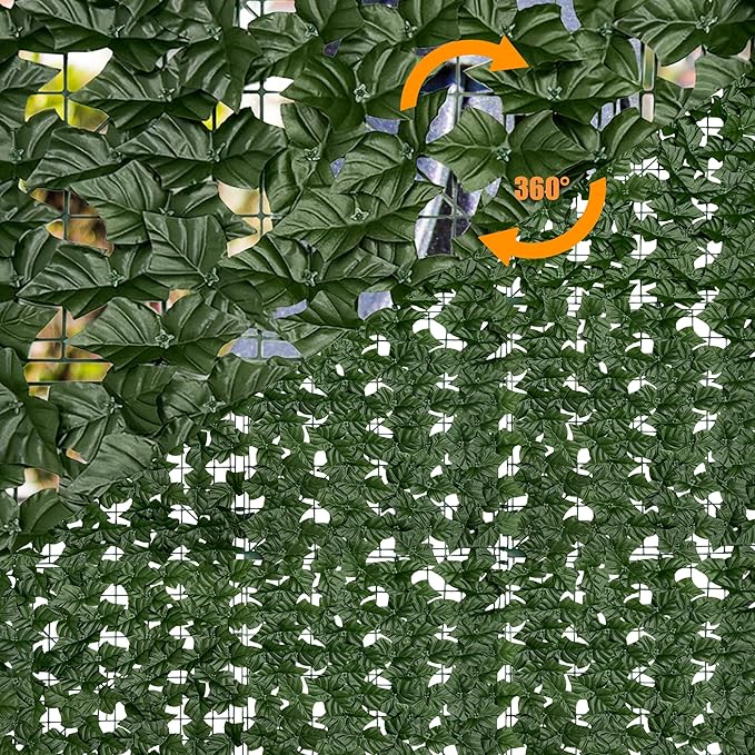 Artificial Ivy Privacy Fence Roll Screen, Garden Greenery Decor - Image 7