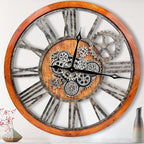 The B-Style 36" Large Moving Gear Wall Clock Oversized Vintage Farmhouse Wall by TheB-StyleTB