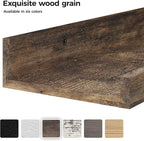 upsimples 6 Pack Wooden Floating Shelves, Wall Storage Decor Shelf - Image 3