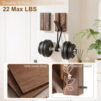Rustic Folding Wall Hooks: Decorative Wooden Coat Hooks 2Pack Mounted - Image 5