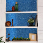 CHIHUT Sparkle Blue Glitter Wallpaper Stick and Peel 15.7''x100'' Self Adhesive - Image 6