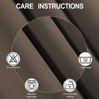 LEMOMO Blackout Curtains 66 x 95 inch/Chocolate Brown Curtains Set of 2 - Image 4