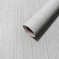 Dviolet 15.7in x 393in Grey Grasscloth Textured Fabric Removable Wallpaper by Dviolet