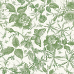 JiffDiff Floral Vintage Wallpaper Peel and Stick，Green Rose Wallpaper Removable - Image 7