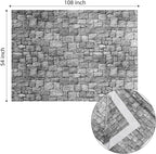 Chuangdi 2pcs 4.5 x 9 Feet Brick Wallpaper Peel and Stick Backdrop Tablecloth - Image 2
