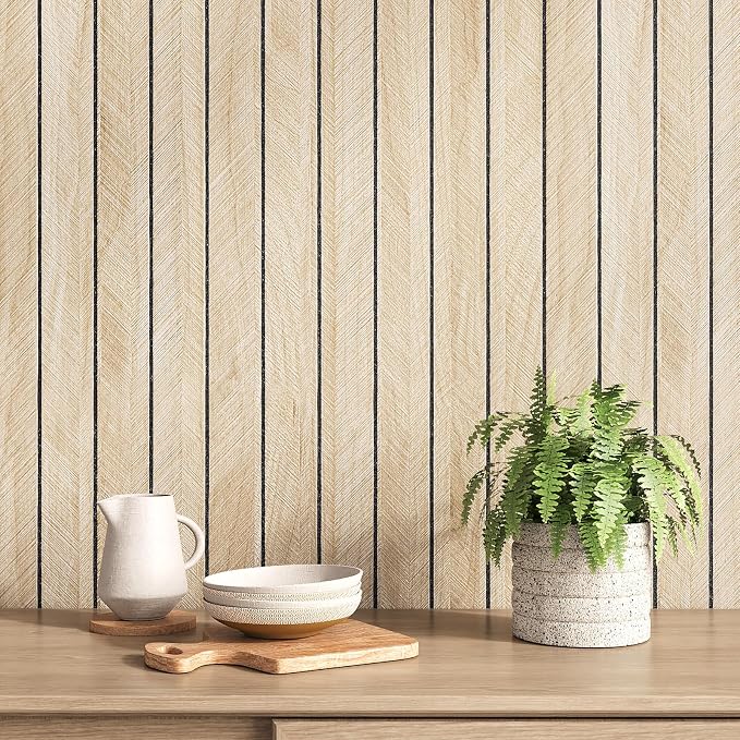 VEELIKE Large Roll Wood Wall Panels 30''x118'' White Oak Wood Slat Peel and - Image 7