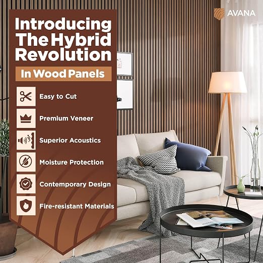 Avana Acoustic Wood Wall Panels – 93.2x11.25 Inch Panels – Fits 94x12 Layout – - Image 2