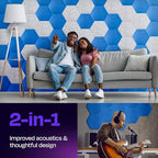 Acoustic Panels 12-Pack Soundproof Wall Panels 12"X10.4"X0.4" Sound Panels High - Image 2