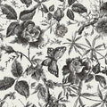 JiffDiff Floral Vintage Wallpaper Peel and Stick Wall Stick Black Rose by wallpaper