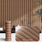 Haimin Wood Grain Slat Wall Panels Peel and Stick Faux Wood Thick Wallpaper - Image 2
