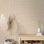 Guvana Grasscloth Peel and Stick Wallpaper Beige Textured Contact Paper Modern - Image 2