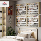 HOMCOM 5-Tier Display Cabinet, Glass Door Cabinet - Image 2