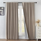 IGEMAEVE Blackout Curtains 84 Inch Length 2 Panels Set, 100% Black Out Curtains - Image 2