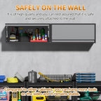 Metal Garage Wall Cabinet with Up-Flip Door, Wall-Mounted Steel Storage Cabinet - Image 7