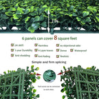 ODTORY Artificial Grass Wall Panels:16" X 12" 6P UV-Anti Greenery Boxwood - Image 3