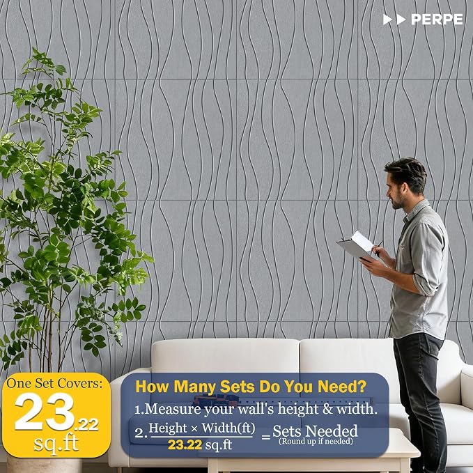 6 PCS Acoustic Panels, 23.6x23.6'' Self-Adhesive Soundproof Wall Panels - Image 4