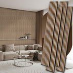4 Pack Wood Panels for Wall, 106.3" × 11" Wood Slat Acoustic Panels for Wall by Ritollo