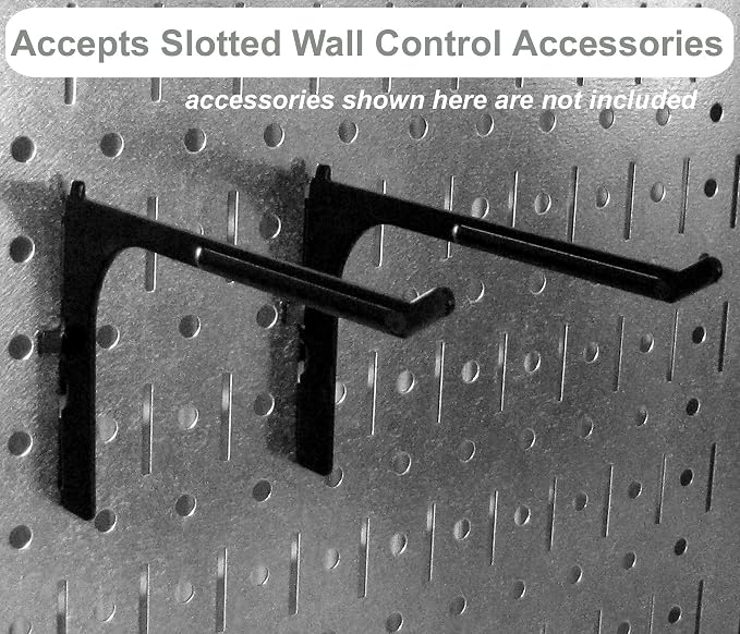 Wall Control Pegboard 32in x 16in Blue Metal Pegboard Tool Board Panel - Image 3