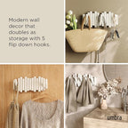 Umbra Picket Wall-Mounted Coat Rack Rail Hook - Image 4