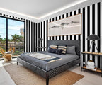 Guvana 472.4"x17.7" Striped Peel and Stick Wallpaper Black and White - Image 6
