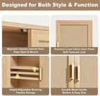 INNOD Rattan Bathroom Wall Cabinet - Image 3