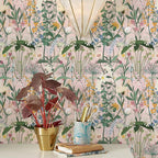 JiffDiff Floral Wallpaper Peel and Stick 17.3"x472" Pink Farm Wildwood Stick on - Image 7