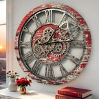 ImprovingLife The Gears Clock The Original Real Moving Gear Wall Clock Vintage by THEGEARSCLOCK