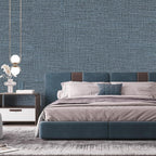 Blue Gray Grasscloth Peel and Stick Wallpaper 17.3"x480" Faux Linen Textured - Image 7