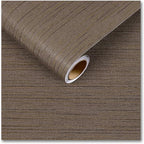 CRE8TIVE Large Size 24"x354" Grasscloth Textured Dark Brown Peel and Stick by CRE8TIVE