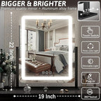 FENNIO Vanity Mirror with Lights 19"x22" - Image 6