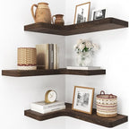 fuqing Floating Corner Shelves, Wall Shelf Set of 3, Shelves by Fuqing