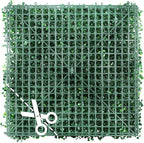 Sunnyglade 12 Pieces 20"x 20" Artificial Boxwood Panels Topiary Hedge Plant - Image 3