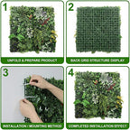 Artificial Grass Wall Panels, UV-Anti Fake Greenery Plant Boxwood Panels - Image 4