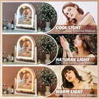 FENNIO Vanity Mirror with Lights 15"x13" Makeup Mirror with Lights, Lighted - Image 2