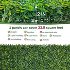 ODTORY Artificial Boxwood Roll Panels:40 X 120 in UV-Anti Artificial Ivy - Image 3