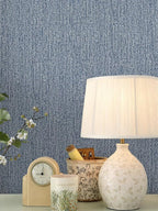 Grasscloth Peel and Stick Wallpaper Blue Contact Paper 15.7inch x 196.8inch - Image 6