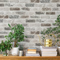 Guvana 17.3"×590" Brick Peel and Stick Wallpaper Grey Brown 3D Self Adhesive by Guvana