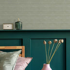 Superfresco Easy Emperor Grasscloth Sage Wallpaper - Image 5