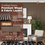 Avana Acoustic Wood Wall Panels – 47.2 X 12.6 Inch Smoke Walnut Acoustic Panels - Image 4
