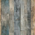 FLFK Peel and Stick Wallpaper Vintage Grey Wood Contact Paper by FLFK