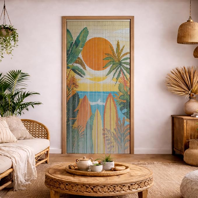Vietbud Décor Summer Vibe Bamboo Beaded Curtains - Image 7