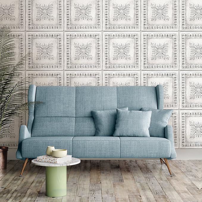 NuWallpaper NU2495 Reclaimed Tin Peel & Stick Wallpaper - Image 2