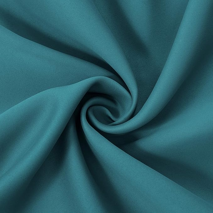 LEMOMO Sea Teal Thermal Blackout Curtains/42 x 84 Inch/Set of 2 Panels Room - Image 5