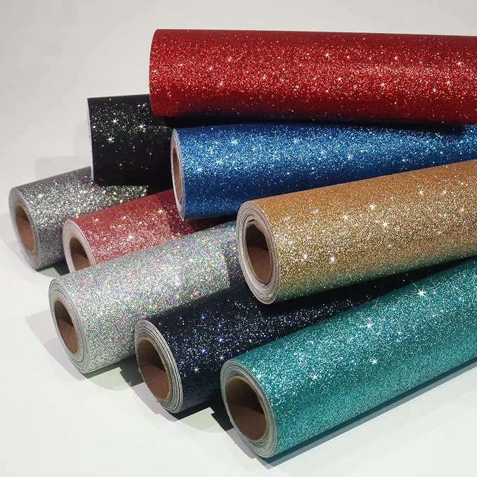 CRE8TIVE Silver Holographic Glitter Wallpaper Border Peel and Stick Wall - Image 7