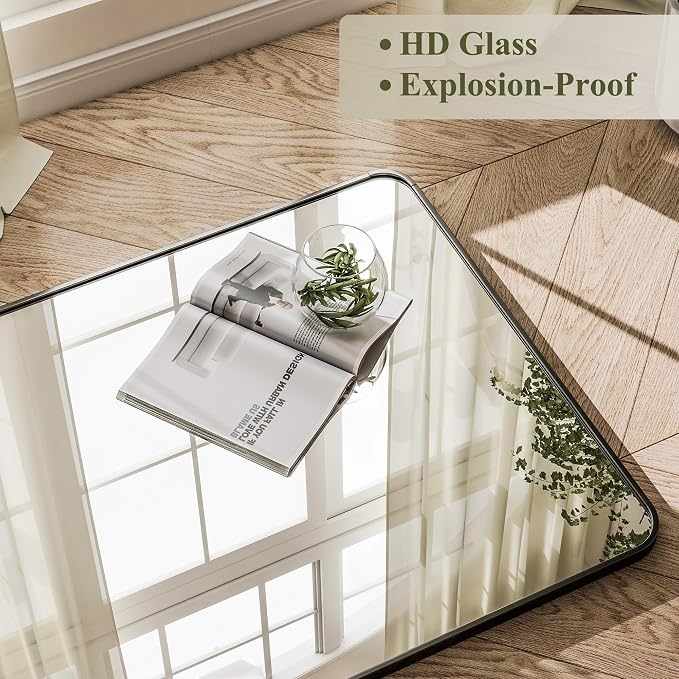 BEAUTYPEAK Black Full Length Mirror, Suitable - Image 2